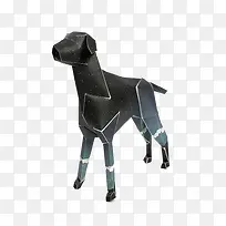 黑色折纸狗狗