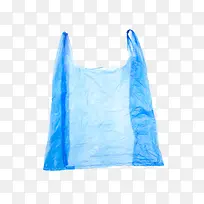 蓝色透明的塑料袋实物
