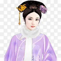 紫衣格格装美女