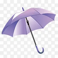矢量紫色卡通雨伞