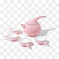 粉色茶具套