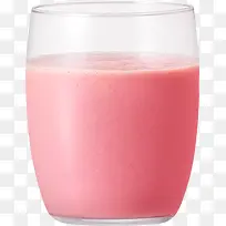 粉色草莓汁压榨奶昔