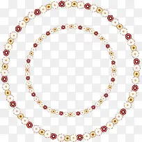 矢量手绘花朵边框