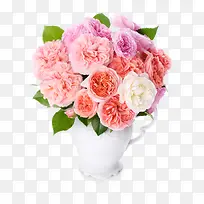 粉色甜美鲜花盆栽