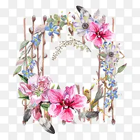 手绘花环