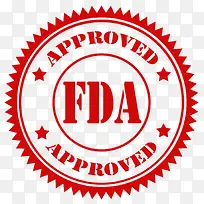 红色大气企业FDA认证标志免抠图