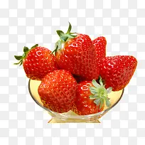 一杯草莓水果