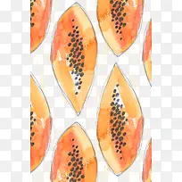 木瓜背景花纹图案