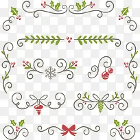 欧式线条圣诞花纹