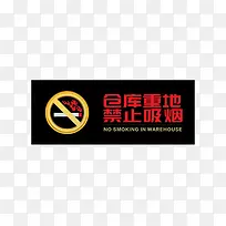 仓库重地禁止吸烟防火标识