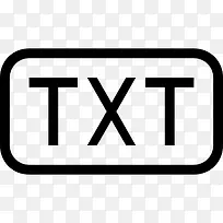 txt文件类型的圆角矩形概述界面符号图标