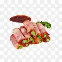 培根肉卷素材