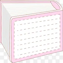 纸条粉红书本标签