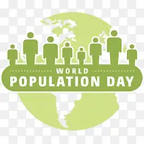 世界人口日绿色地球