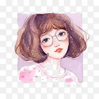 水彩女孩