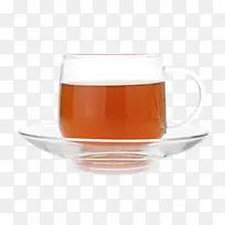 玻璃杯装姜母茶
