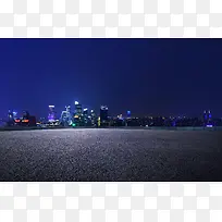 夜晚城市背景地面矢量图片