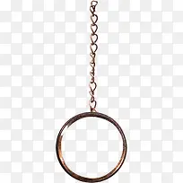 棕色铁链金属环