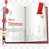 书页上的圣诞祝福