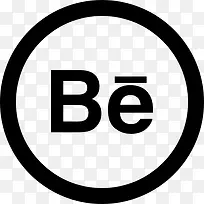 Behance标志圆形社会界面按钮图标