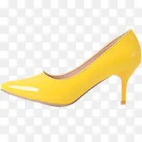 黄色夏日女高跟鞋效果