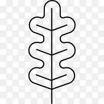 植物叶片不规则曲线图标