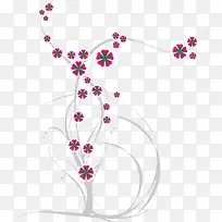 红花矢量底纹