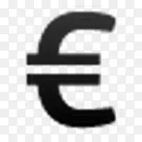 电流欧元钱货币现金硬币线框单