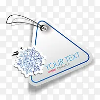 雪花三角形英文字母吊牌