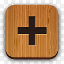 木板媒体公司logo图标加号