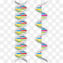 可爱彩色DNA矢量PPT元素