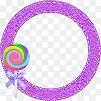 紫色圆边框
