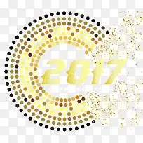 金色圆环2017年矢量图