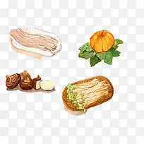 蔬菜类素材手绘画素材图片