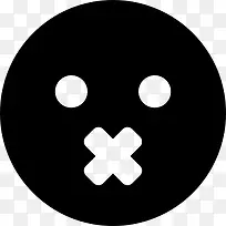 面对沉默与交叉口的图标