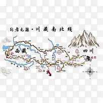 川藏骑行南北线路图设计