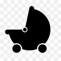 婴儿手推车标志图标