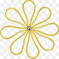 黄绳免抠装饰素材