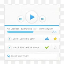 蓝色音乐UI播放界面