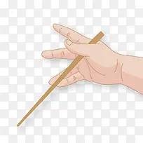 矢量筷子手势
