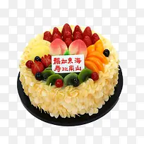 水果寿桃蛋糕