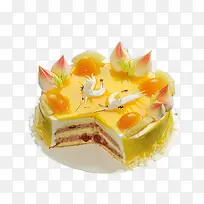 黄色水果蛋糕