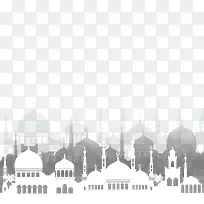 伊斯兰清真寺矢量建筑