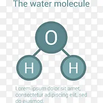 水分子信息图表矢量元素