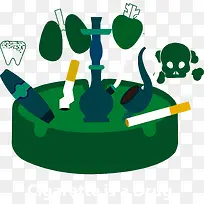 恐怖香烟矢量