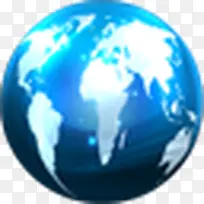 蓝色世界地球图标下载