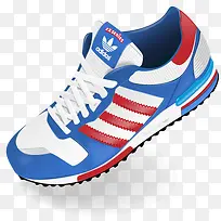 Adidas跑步鞋蓝白色图标