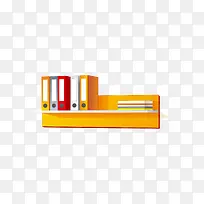 黄色架子和文件盒