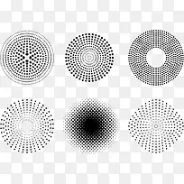 矢量圆形点状图案一组