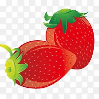 矢量手绘草莓素材